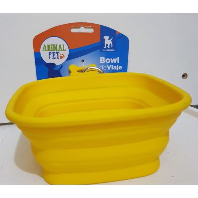 Bowl de viaje medium cuadrado - amarillo