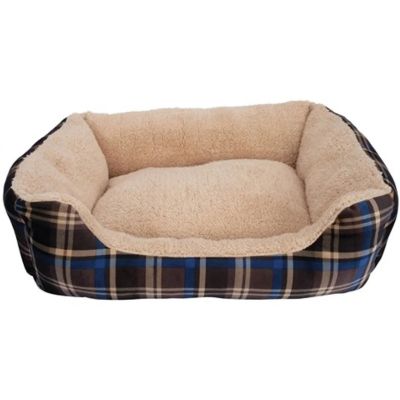 Dogit Dog Rectangular Cuddle Bed | Escocés Azul 48 x 38 x 13 cm