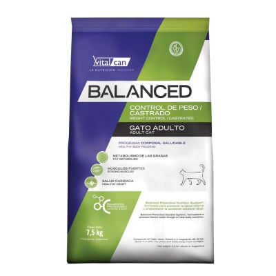 Balanced Alimento Seco Gato Weight Control & Castrated  Adult | 7.5Kg