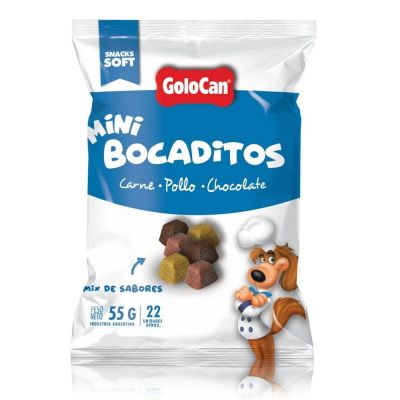 Golocan Mini Bocaditos de Carne, Pollo y Chocolate para Perro  | 55gr