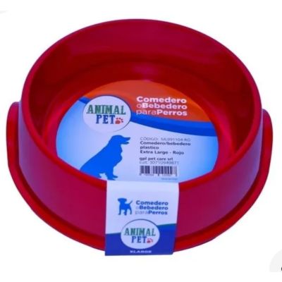 Comedero o bebedero para perros extra large en rojo