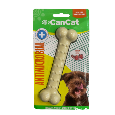 CanCat Antimicrobial Perro Hueso Nylon Olor a Pollo