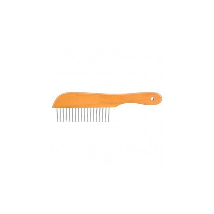 Per-ros Peine 20 Dientes Largos Mango Madera Perros y Gatos 