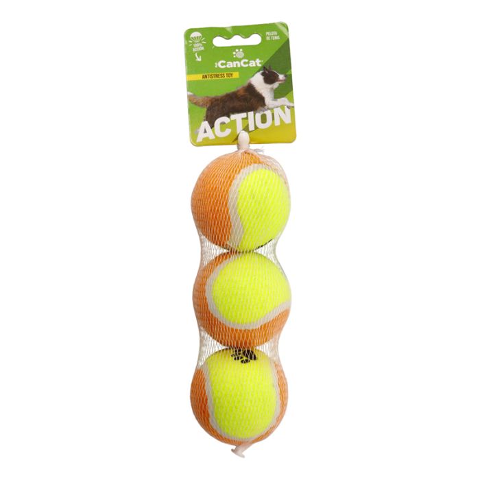 CanCat Action Perro Pelota Tenis | 3 Ud. 