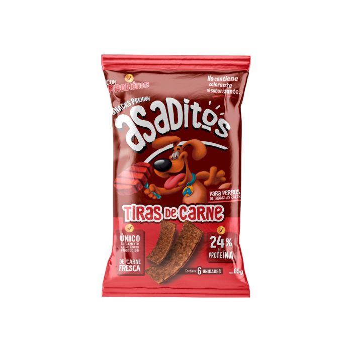 Asaditos Snacks Perro Tiras de Carne