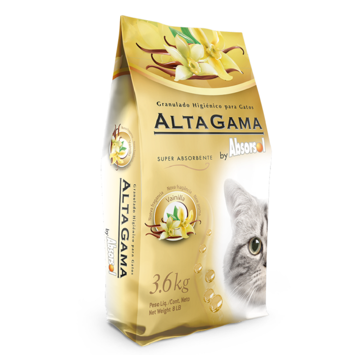 Absorsol Piedritas Sanitarias Gato Alta Gama Vainilla | 3.6kg