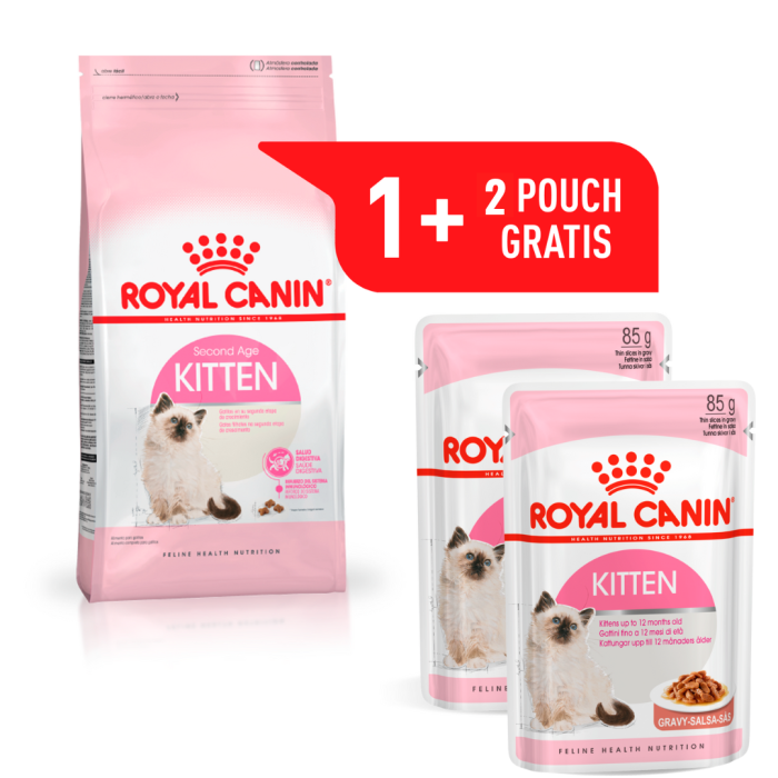 2 Pouch de regalo con Kitten 7.5kg